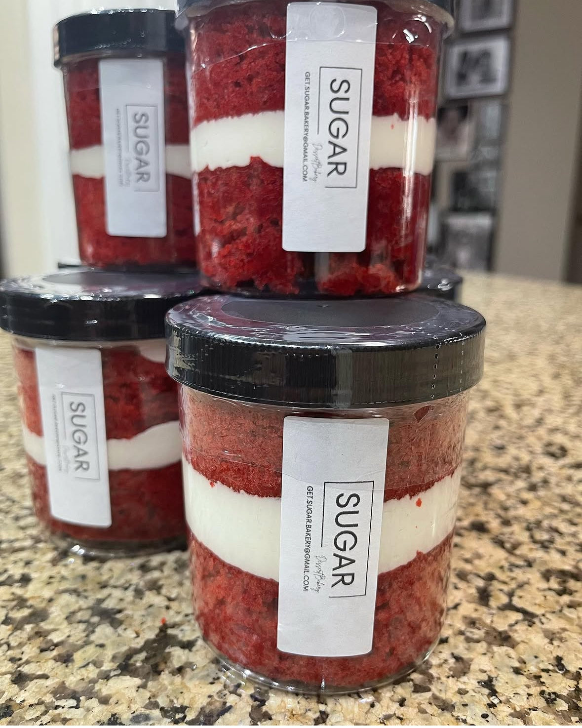 Red Velvet Sugar Jar